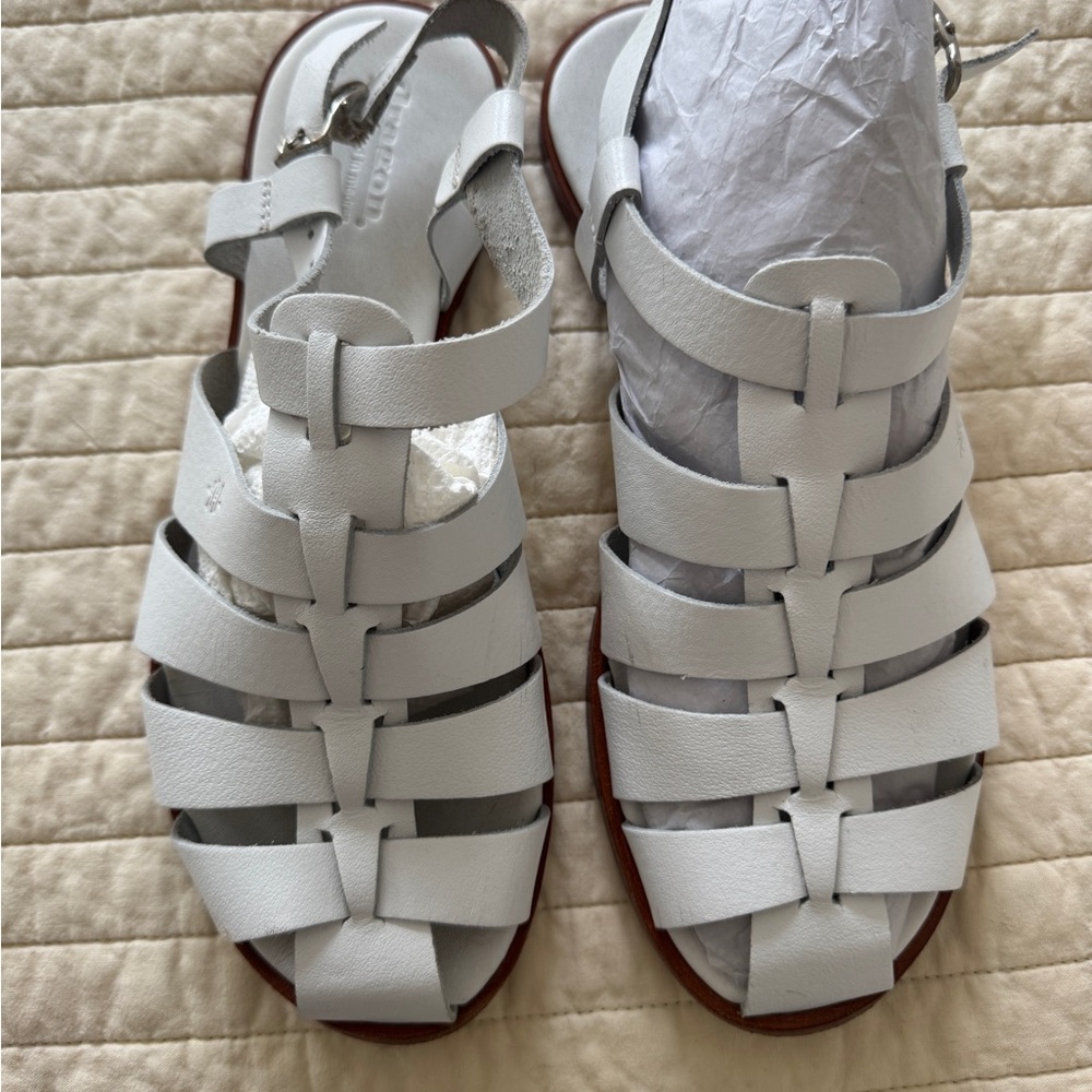 Dragon Diffusion White Leather Sandals - image 1